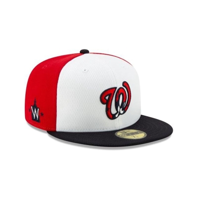 Washington Nationals Gorra | New Era MLB Batting Practice 59fifty Fitted Cap Mexico - Rojos